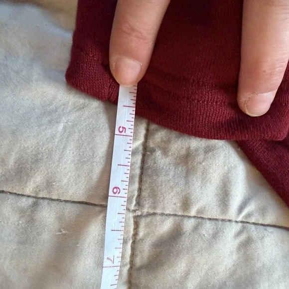 PARKE Burgundy Sweat Shorts NWOT L/XL Drawstring Elastic Waist Lounge Athleisure - Picture 4 of 4